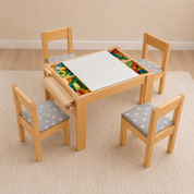 6'sı 1 Arada Montessori Aktivite Masası | Kum, Su, Yapı Blokları & Sanat