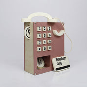 Ahşap Oyuncak Vintage Telefon
