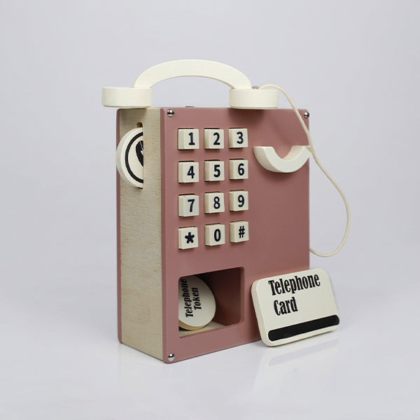 Ahşap Oyuncak Vintage Telefon