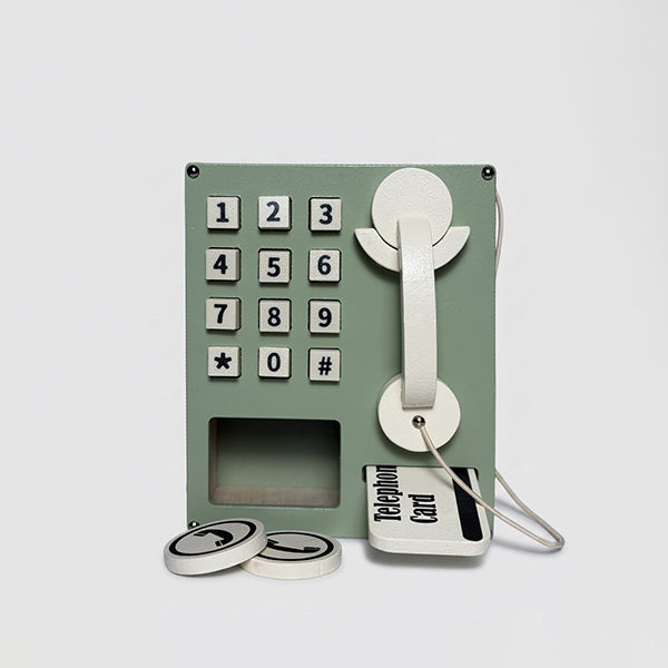 Ahşap Oyuncak Vintage Telefon
