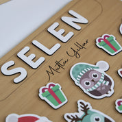 Baykuş Desenli Yeni Yıl Puzzle (Mdf)