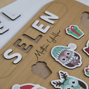 Baykuş Desenli Yeni Yıl Puzzle (Mdf)