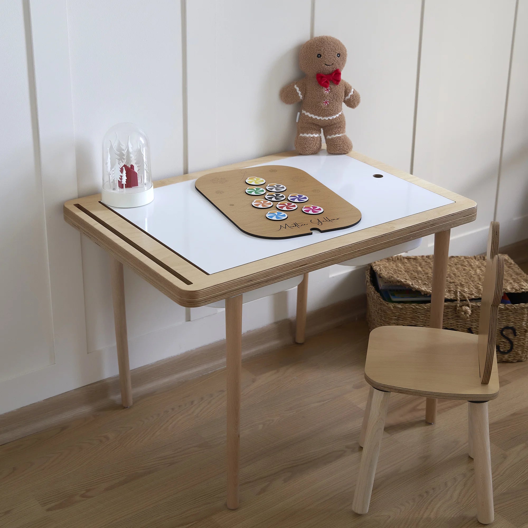 Ağaç Desenli Yeni Yıl Puzzle (Mdf)