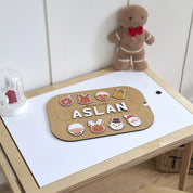 Turuncu Ağaç Süsleri Yeni Yıl Puzzle (Mdf)