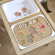 Kurabiye Adam Desenli Yeni Yıl Puzzle (Mdf)