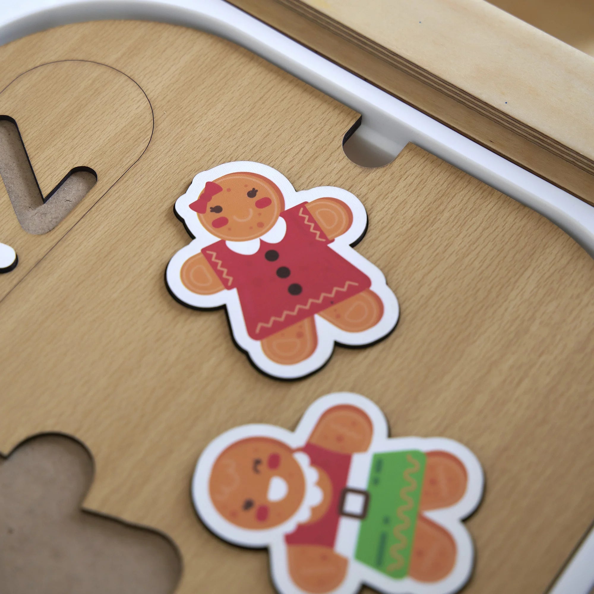 Kurabiye Adam Desenli Yeni Yıl Puzzle (Mdf)