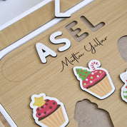 Kapkek Desenli Yeni Yıl Puzzle (Mdf)