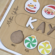 Yeni Yıl Ağacı Süslemeli Puzzle (Mdf)